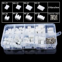 230 Pcs XH2.54 2p 3p 4p 5pin 2.54mm Pitch Terminal Male And Female Housing Kit Pin Connector Terminal Connector Kit Electrical Connectors