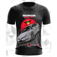 เสื้อยืด HONDA CIVIC TYPE R Putih/mera/ เงิน /Hitam