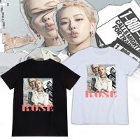 การออกแบบเดิมROSÉ เสื้อยืด BLACKPINK   เสื้อยืดผ้า Cotton เกาหลีS-5XL