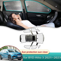 เต็มครอบคลุมม่านบังแดดสำหรับ BYD Atto 3 EV 2021 2022หยวนบวก2023รถสีอาทิตย์กระจกหน้าต่างด้านข้างความเป็นส่วนตัวแรเงาป้องกัน