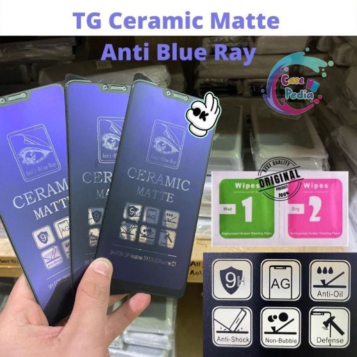 CP TEMPERED GLASS BLUE MATTE KERAMIK TG BLUE CERAMIC XIAOMI REDMI 4a 4x