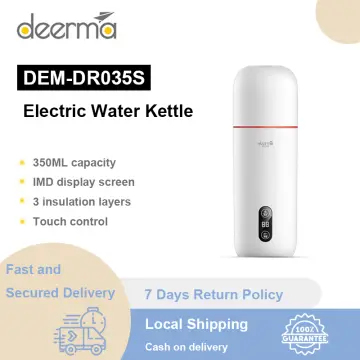 Deerma Multifunction Mini Electric Health Pot, LED Smart Screen,  Rectangular Borosilicate Glass Window, 12H Keep Warm & 10H Appointment, 2L  Capacity, 800W Rapid Boiling, Easy Clean, White