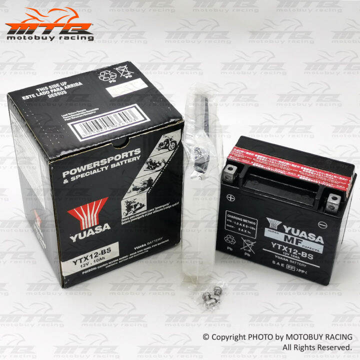 YUASA YTX12-BS MAINTENANCE FREE BATTERY | Lazada