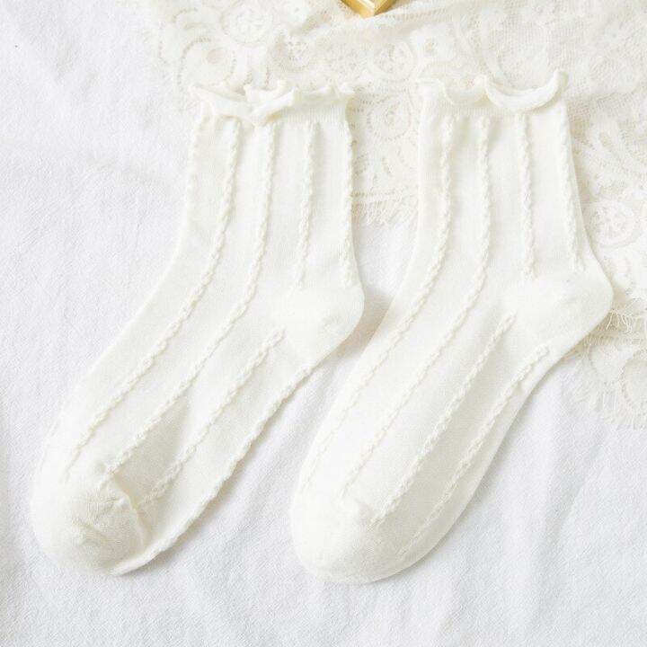 ruffle-female-socks-medium-tube-cotton-lolita-bow-cosplay-princess-uniform-costumes-accessories-women-socks