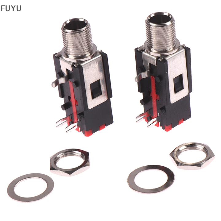 fuyu-2pcs-6-35mm-pj-602b-ช่องเสียบหูฟัง3ติดต่อ-right-angle-audio-connector