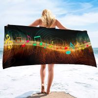 【DT】hot！ Music Notes Beach Absorbent Large Hand Dry Pool for