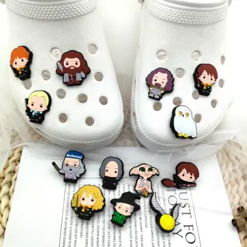 Harry Potter Cartoon Kids Shoes Accessories PVC Garden Shoe Buckle  Decorations Fit Crocs Charms Birthday Gifts