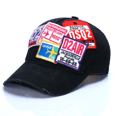 dsq2 brand hat men Baseball Caps High Quality 100 cotton unisex Adjustable Baseball Caps ICON letter black cap for men