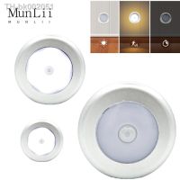 ▣✶☊ Aswesaw Round Motion Sensor LED Night Light Battery Powered Cabinet Night Lamp Bedside Lights For Bedroom Home Closet Lighting