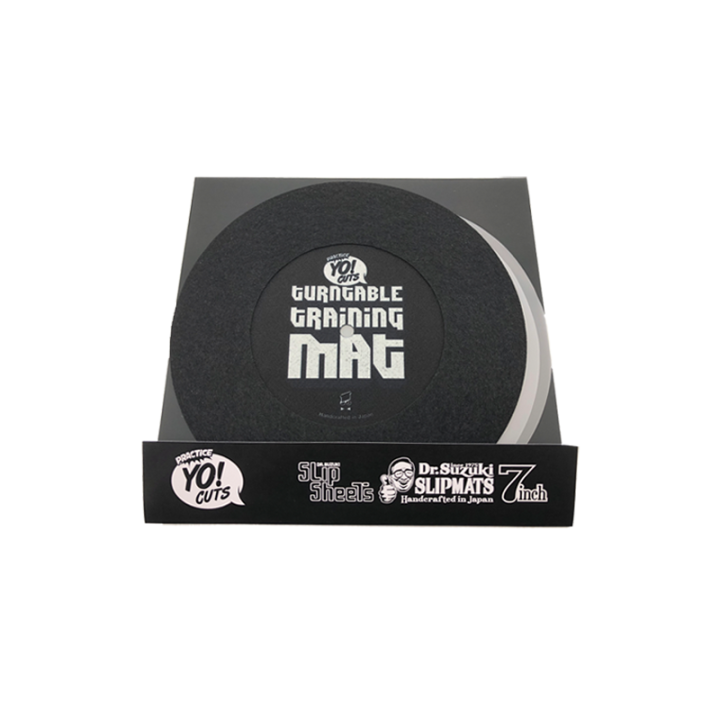 DR SUZUKI 7 INCH SLIPMAT & SLIP SHEETS Black Turntable Training