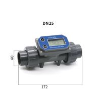 เครื่องวัดการไหลของดิจิตอลจอ LCD อิเล็กทรอนิกส์แบบ DN80 DN25เครื่องวัดการไหลของกังหันดิจิตอลเครื่องวัดน้ำน้ำสำหรับการชลประทานในฟาร์ม/สวน