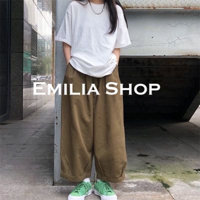 ES220042 ใหม่ 2022 กางเกงขายาวผู้หญิง กางเกงเอวสูง กางเกงขายาว SHOP EMILIA