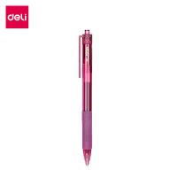 Deli ปากกาเจล ปากกาหมึกดำ แบบกด เขียนลื่น หมึกแห้งไว ซิลิโคนด้ามจับนิ่ม Gel Pen
