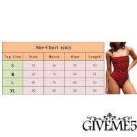 G55-y Women Leopard Romper Jumpsuit Leotard Sleeveless Tops Stretch Blouse