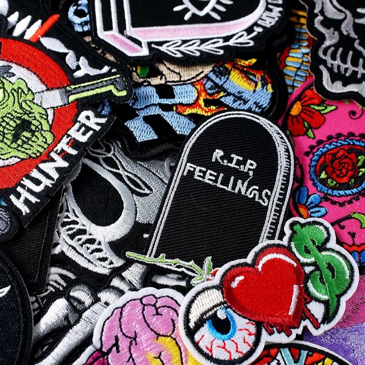 yf-skull-badges-embroidery-patches-applique-ironing-clothing-sewing-supplies-punk-hand