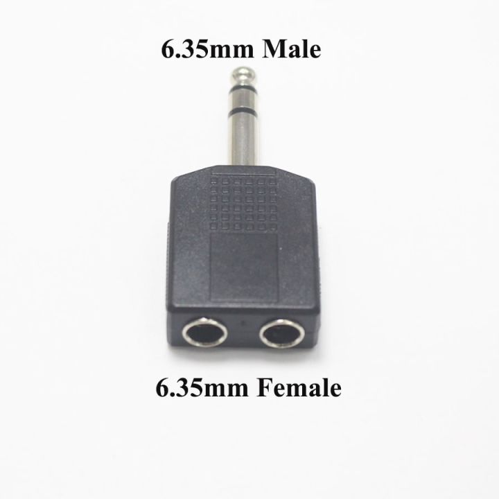 1-4-mono-stereo-audio-jack-plug-adapter-male-to-female-3-5mm-6-35mm-dual-jack-headphone-microphone-y-splitter-converter