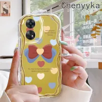 เคส Chenyyyka สำหรับ OPPO Reno 8 T 5G Reno8 T A1 Pro Reno 8 5G Reno 8 Pro 5G เคสแฟชั่นรูปโบว์หัวใจดีไซน์ใหม่เนื้อครีมขอบกันกระแทกแบบใสนิ่มเคสโปร่งใสลายกล้องถ่ายรูปเคสมือถือเรียบง่าย