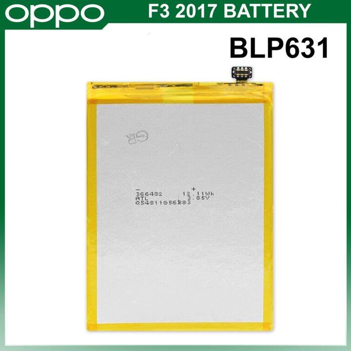 แบตเตอรี่-แท้-oppo-f3-2017-battery-original-model-blp631-3200mah-แบต-ส่งตรงจาก-กทม-รับประกัน-3เดือน