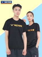 VICTOR Victory ชุดกีฬาแบดมินตันสำหรับทั้งหญิงและชายกีฬาแห้งเร็วระบายอากาศได้ดี10032ฤดูใบไม้ผลิและฤดูร้อน2905