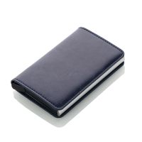 2019 New Automatic Credit Card Holder Men High Quality Aluminum Business ID Multifunction Card holder PU Leather Mini Wallet Card Holders