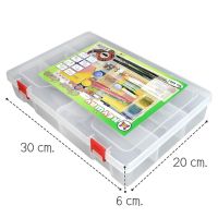 กล่องเก็บของ กล่องแบ่งช่อง กล่องพลาสติก 10 ช่อง ขนาด 20.0 x 29.0 x 6.0 cm KEYWAY รุ่น 4401