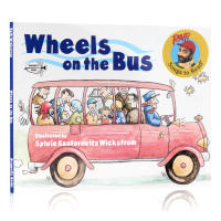 Wheels on the bus English original picture book American country singer Raffi nursery rhyme book wheel on the bus childrens Enlightenment story picture book