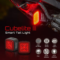 Enfitnix Cubelite III ไฟท้ายอัจฉริยะ Basikal Brek Amaran Cahaya สว่างเป็นพิเศษ USB Cahaya