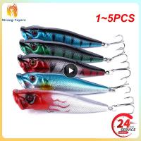 1~5PCS Popper Fishing Lures 12.5g 9cm Topwater Luya Hard Fishhook Sea Fake Simulation Baits 3D Fishs Artificia Spinning TackleLures Baits