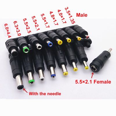 1PCS DC Power Converter Plug 5.5 x 2.1mm Female to 3.5 x 1.35、4.0 x1.7、4.8×1.7、5.5×1.7、5.5×2.1、5.5×2.5mm Male Adapter Connector  Wires Leads Adapters