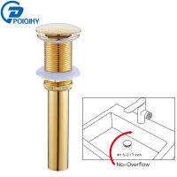 POIQIHY Golden Bathroom Lavatory Basin Sink Pop Up Drain Six Style Clic-clac Waterlet Vanity Sink Waste Drainer