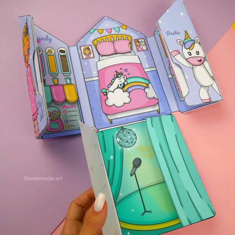 Paper Doll Unicorn Doll House Paper Doll Book | Lazada