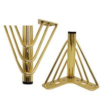 4pcs Gold Sofa Feet Metal Home Bed Chair Dresser Tv Stand Bathroom Cabinet Coffee Table Legs Support Legs for Furniture 15/18cm Furniture Protectors R