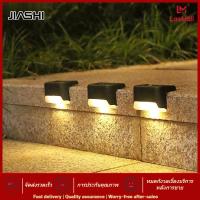 JIASHI ไฟราวบันไดไฟสวนบันไดไฟผนังกลางแจ้งไฟทางเดิน Lampu Tenaga Surya