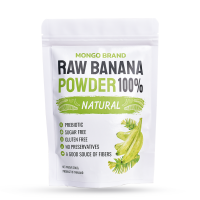 ผงกล้วยดิบ แบรนด์มองโก ขนาด 200 กรัม (RAW BANANA POWDER 100% ) MONGO BRAND ออร์แกนิก ไม่มีน้ำตาล ไขมันต่ำ เป็นธรรมชาติ