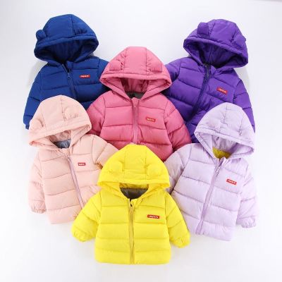 （Good baby store） Girl Clothes Cotton Children Down Padded Jacket Baby Winter Padded  Hooded Coat Ear Outwear Jacket Baby Winter Clothes