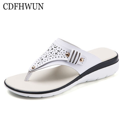 Cdfhwun รองเท้าแตะผู้หญิง2021ใหม่ Flip Flops รองเท้าส้นเตี้ยสำหรับสุภาพสตรีรองเท้าแตะลำลอง9201