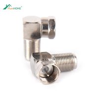 5pcs F male plugs to F female right angle 90 Degree Coaxial Connector Waterproof Connection Adapter Connector RG6 RG5