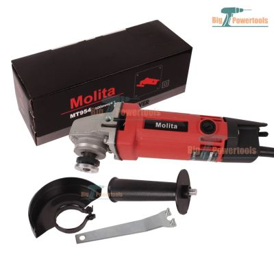 โปรแรง MOLITA เครื่องเจียร์ เครื่องเจียร์ไฟฟ้า หินเจียร์ ลูกหมู 4 นิ้ว 800W รุ่น MT954 พร้อมด้ามจับ และฝาครอบป้องกัน สุดคุ้ม เครื่อง เจียร เครื่อง เจียร สาย อ่อน เครื่อง เจียร ไร้ สาย เครื่อง เจียร ไฟฟ้า