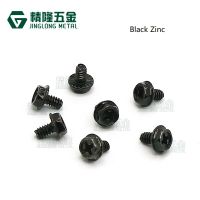 100pcs Toothed Hex 6/32 Computer PC Case Hard Drive Motherboard Mounting Screws indented hexagon washer Nails Screws  Fasteners