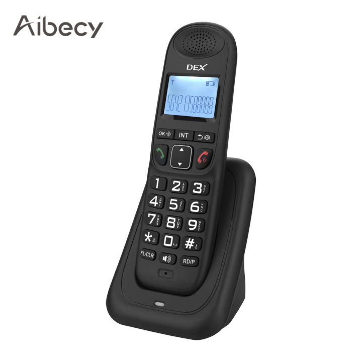 Aibecy ระบบโทรศัพท์ ไร้สายแบบขยายได้พร้อมหน้าจอ3เส้นหมายเลขผู้โทรรองรับการเชื่อมต่อ โทรศัพท์มือถือ5เครื่อง50สมุดโทรศัพท์ ความทรงจำโทรแบบแฮนด์ฟรีฟังก์ชั่นปิดเสียงการประชุมทางโทรศัพท์16ภาษา |  Lazada.Co.Th