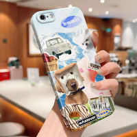 Case4you สำหรับ iPhone 6 6S iPhone 6บวก6S บวกรวมทุกอย่างกรณีโทรศัพท์ฟิล์มการ์ตูนสุนัขออกแบบเปลือกแข็งคลุมทั้งหมดกล้องเคสป้องกันทนแรงกระแทก