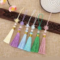 【CW】 10Pcs Chinese knot Jade Bead TasselsCraft Art Jewelry Sachet Clothing Car Key Chain Decor Small Pendants Smooth Fringe Trim