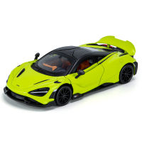 ไฟโมเดลรถโลหะผสมรุ่น Mclaren 765LT ขนาด1:32ของเล่นรถ Diecast เสียงประกอบสำหรับเด็กผู้ชายของขวัญวันเกิดคอลเลกชันรถ Kids Toys