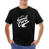 Sunset Curve Logo T-Shirt Tee Shirt T Shirt Man Graphics T Shirt Summer Top Plain Black T Shirts Men
