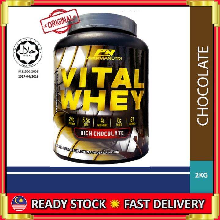 Meal Replacement (FREE SHIPPING) Vital Whey 2kg Jakim Halal 24g Protein