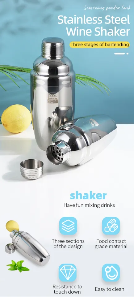 11.8OZ/350ML Cocktail Shaker 201 Stainless Steel Wine Shaker