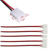 ✻☼ 10pcs/lot No Soldering 2 Pin Led Strip Connectors 8 Mm 10 Mm Power Wire Connector for 2835/5050 Led Strip Wire PCB Ribbon