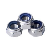 550Pcs M2 M2.5 M3 M4 M5 M8 M10 M12 M16 304สแตนเลส Hex Hexagon ไนลอนใส่ล็อค Nut Self Locking Nylock Nut Locknut