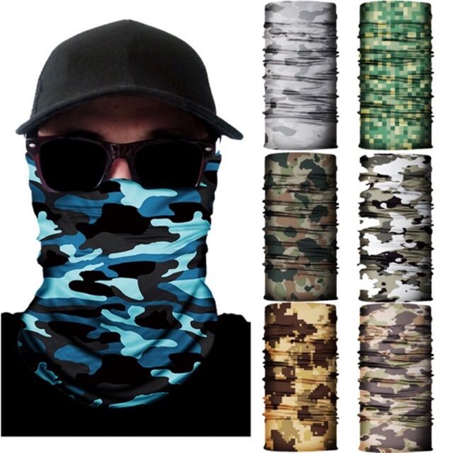 ANGELA HOME Camouflage tube mask Head scarf Anti Dust UV Buff motor ...