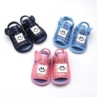 COD DSFERSTRETERER Baby Boys Girls Sandals Infant Soft Sole Shoes Newborn Anti-slip Sandals Children Smiley Face Pattern Walking Shoe Comfortable Sandal For Kids